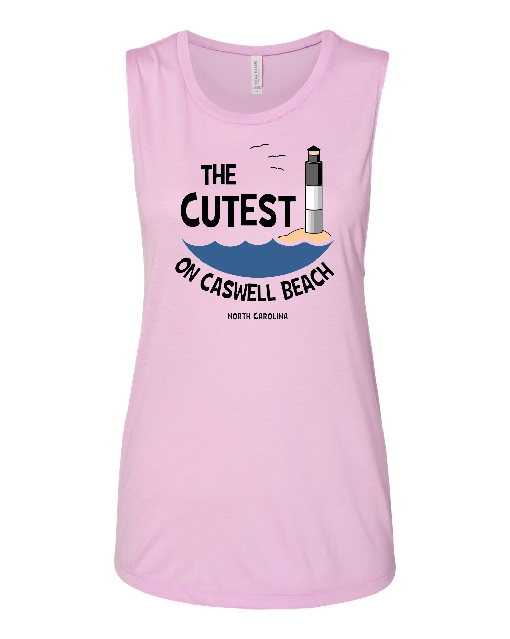 Caswell Cutest Women's Flowy Scoop Muscle Tank (click for more colors)