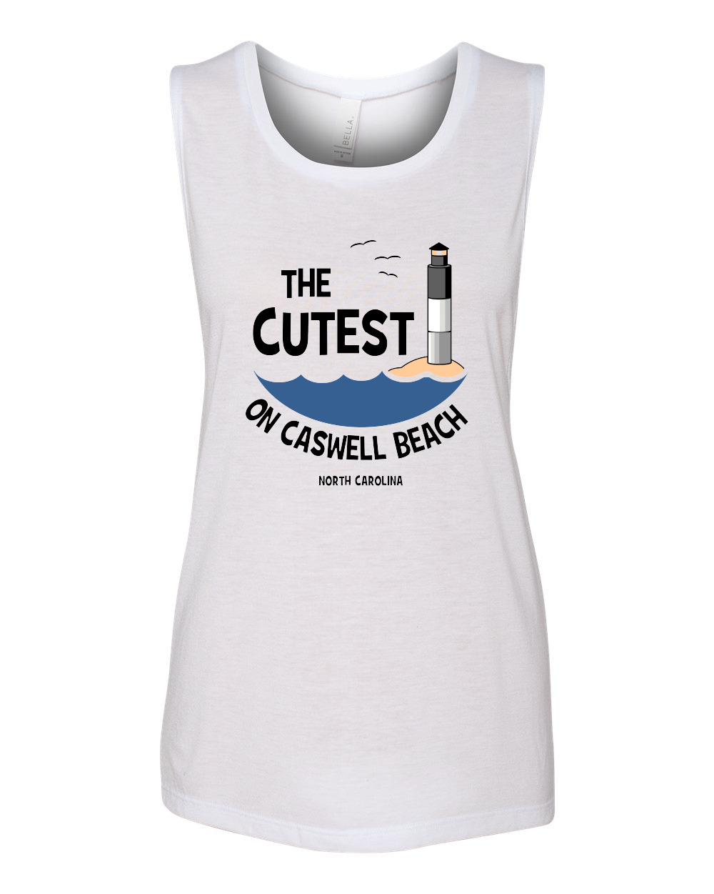 Caswell Cutest Women's Flowy Scoop Muscle Tank (click for more colors)
