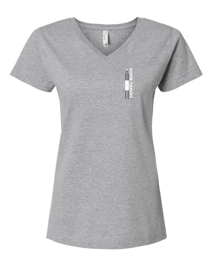 Caswell Lighthouse Diagram Women's V-Neck T-Shirt #3507 (Click to see all available colors)