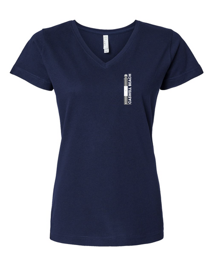 Caswell Lighthouse Diagram Women's V-Neck T-Shirt #3507 (Click to see all available colors)
