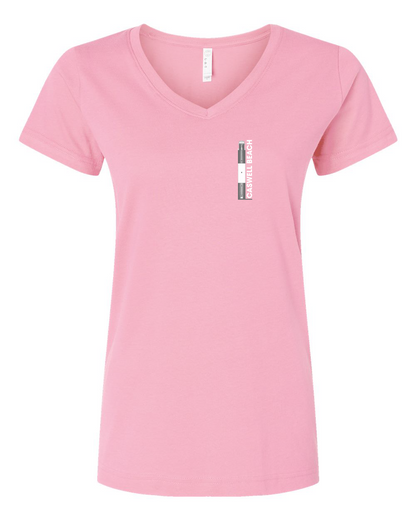 Caswell Lighthouse Diagram Women's V-Neck T-Shirt #3507 (Click to see all available colors)