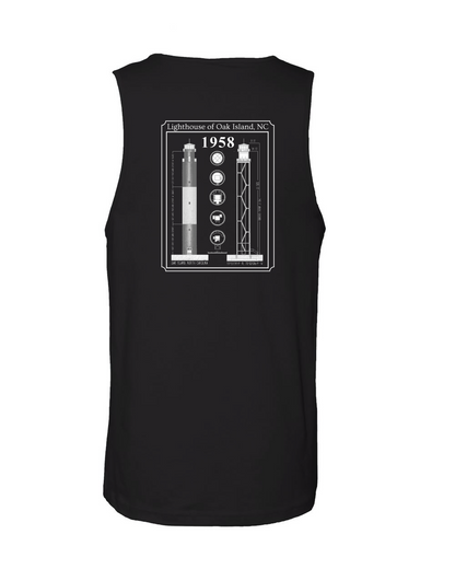 Caswell Lighthouse Diagram Men's Cotton Muscle Tank - 3633(Click for more colors)