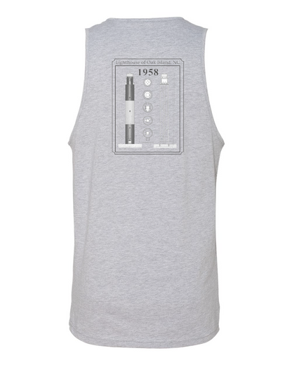 Caswell Lighthouse Diagram Men's Cotton Muscle Tank - 3633(Click for more colors)