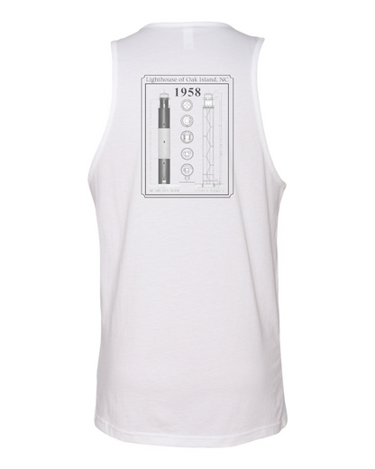 Caswell Lighthouse Diagram Men's Cotton Muscle Tank - 3633(Click for more colors)