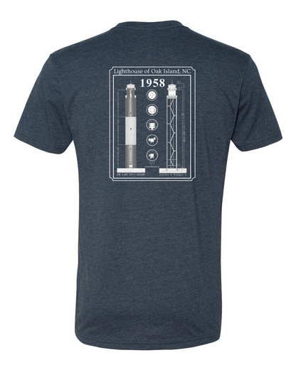 Oak Island Lighthouse Diagram Unisex T-Shirt (Click to see all available colors) #6210