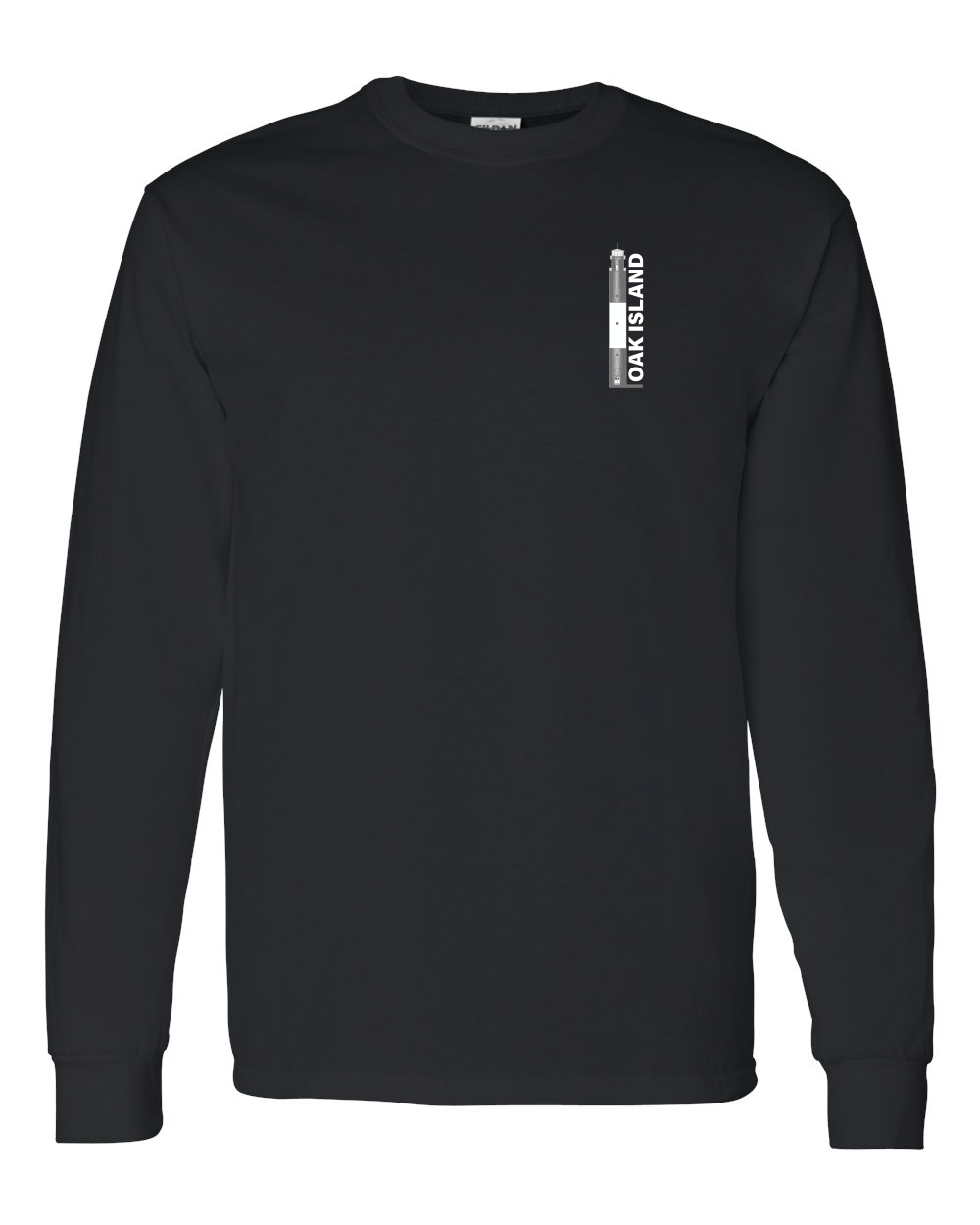 Oak Island Lighthouse Diagram Unisex Heavy Cotton™ Long Sleeve T-Shirt - 5400 (Click to see all colors)
