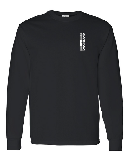 Oak Island Lighthouse Diagram Unisex Heavy Cotton™ Long Sleeve T-Shirt - 5400 (Click to see all colors)