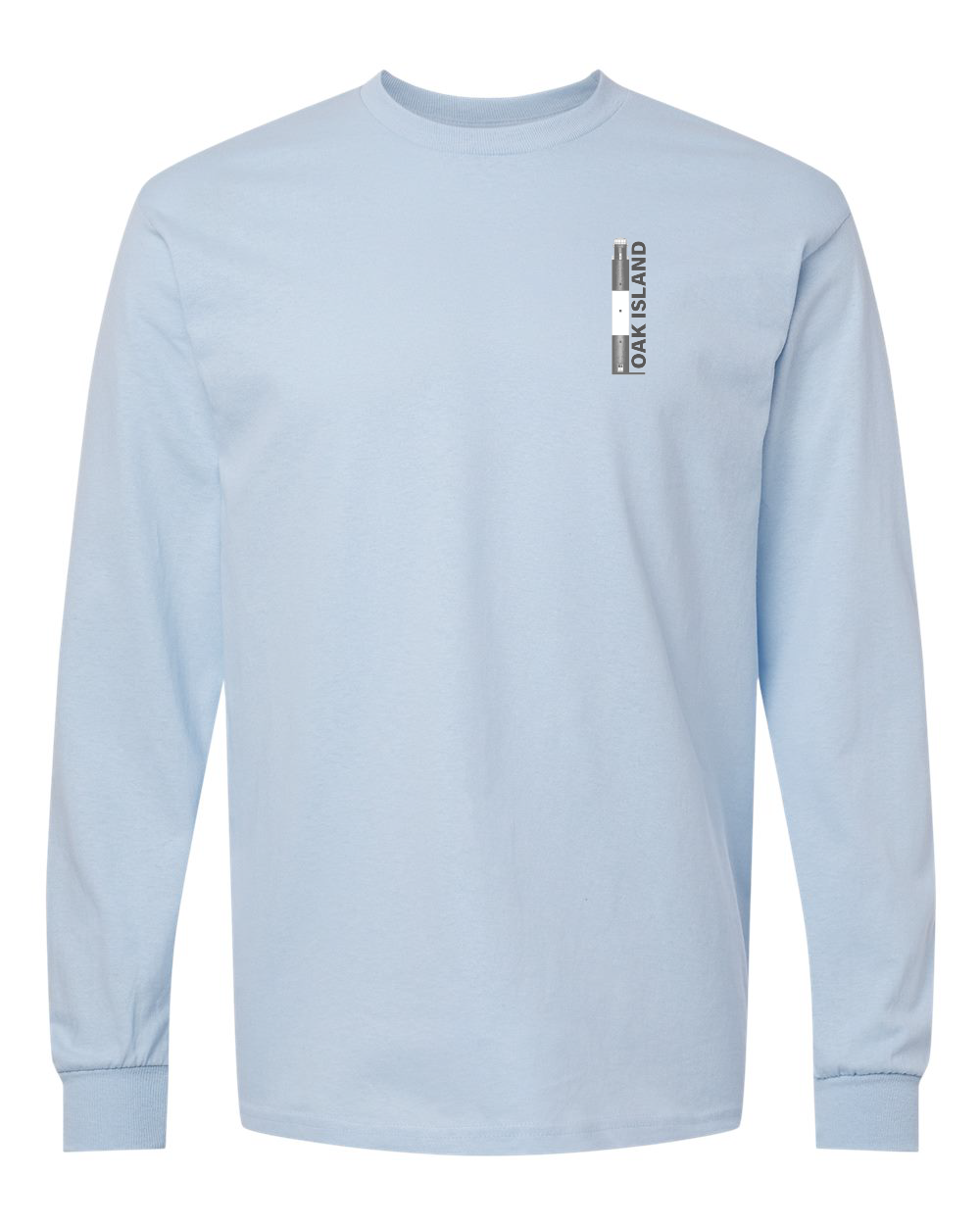 Oak Island Lighthouse Diagram Unisex Heavy Cotton™ Long Sleeve T-Shirt - 5400 (Click to see all colors)