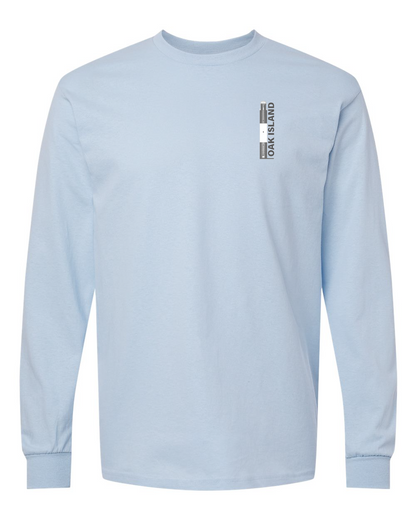 Oak Island Lighthouse Diagram Unisex Heavy Cotton™ Long Sleeve T-Shirt - 5400 (Click to see all colors)