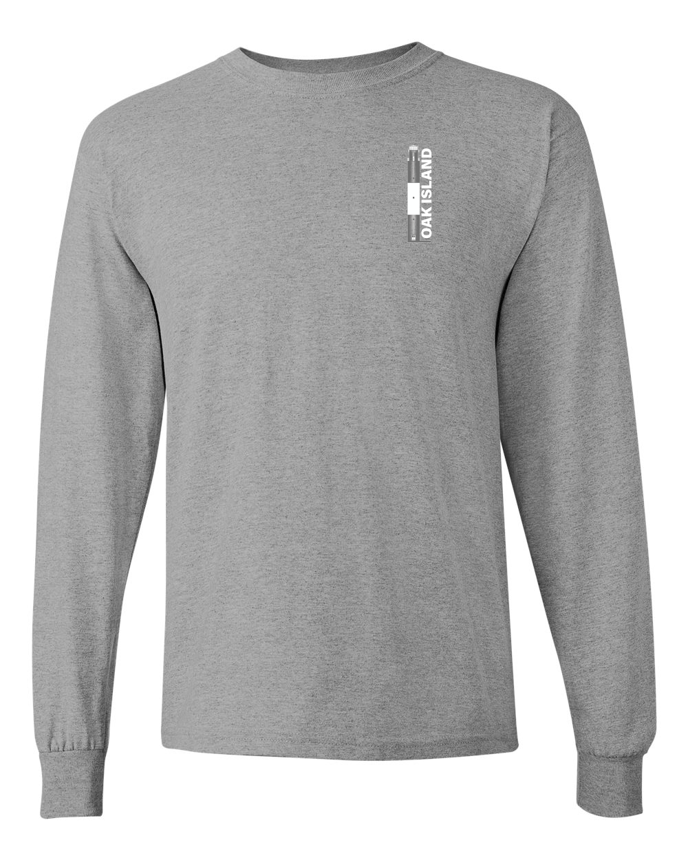 Oak Island Lighthouse Diagram Unisex Heavy Cotton™ Long Sleeve T-Shirt - 5400 (Click to see all colors)