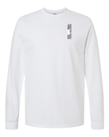 Oak Island Lighthouse Diagram Unisex Heavy Cotton™ Long Sleeve T-Shirt - 5400 (Click to see all colors)