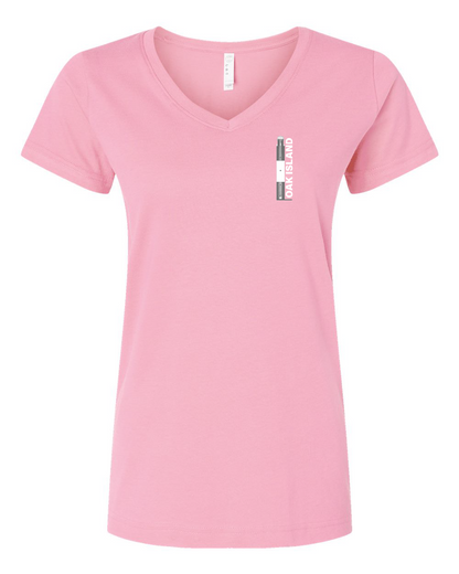 Oak Island Lighthouse Diagram Women's V-Neck T-Shirt #3507 (Click to see all available colors)
