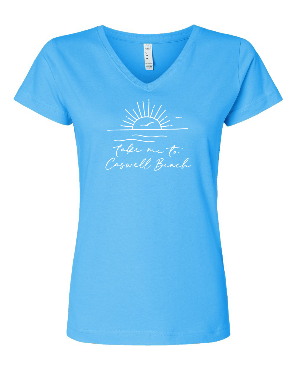 Take Me To Caswell Beach Women's V-Neck T-Shirt (Click to see all available colors)