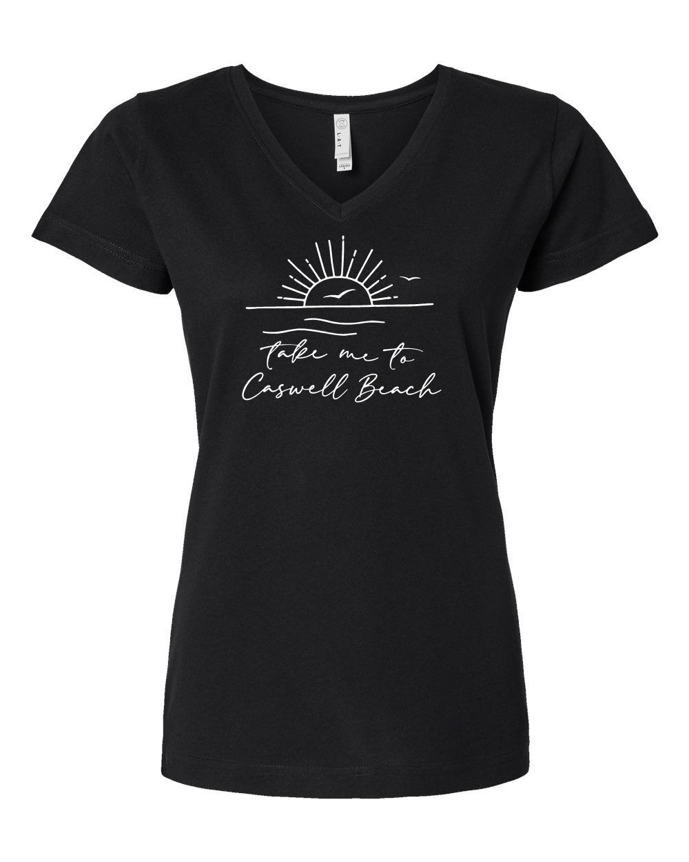 Take Me To Caswell Beach Women's V-Neck T-Shirt (Click to see all available colors)