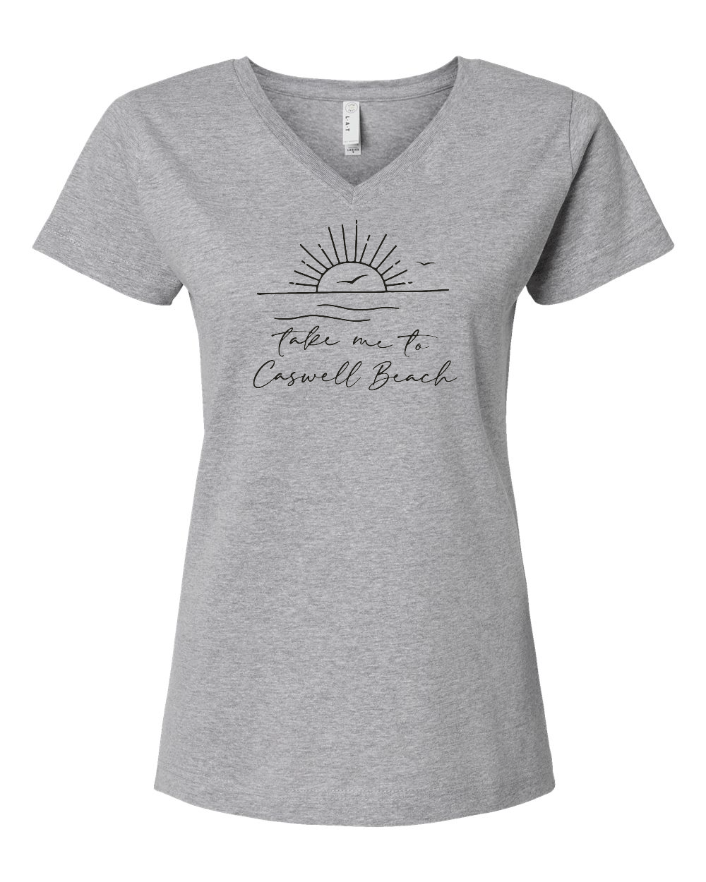 Take Me To Caswell Beach Women's V-Neck T-Shirt (Click to see all available colors)