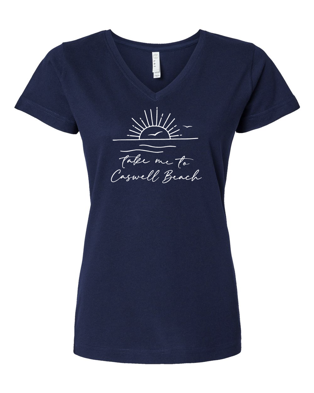 Take Me To Caswell Beach Women's V-Neck T-Shirt (Click to see all available colors)