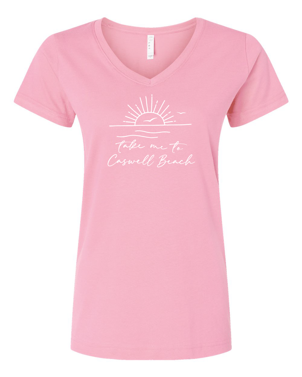 Take Me To Caswell Beach Women's V-Neck T-Shirt (Click to see all available colors)