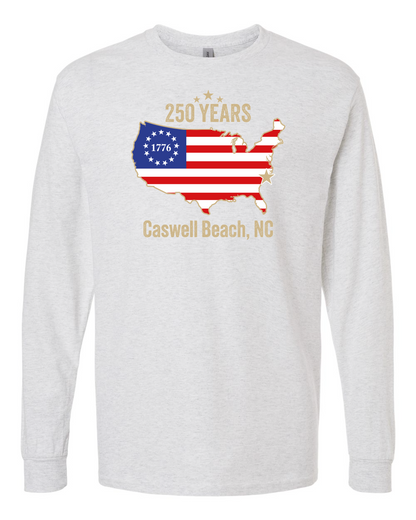 Caswell 250th Continental Unisex Heavy Cotton™ Long Sleeve T-Shirt - 5400 (Click to see all colors)