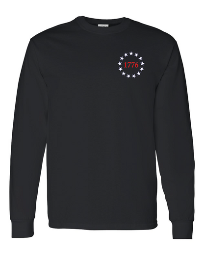 Caswell 250th USA Flag Unisex Heavy Cotton™ Long Sleeve T-Shirt - 5400 (Click to see all colors)