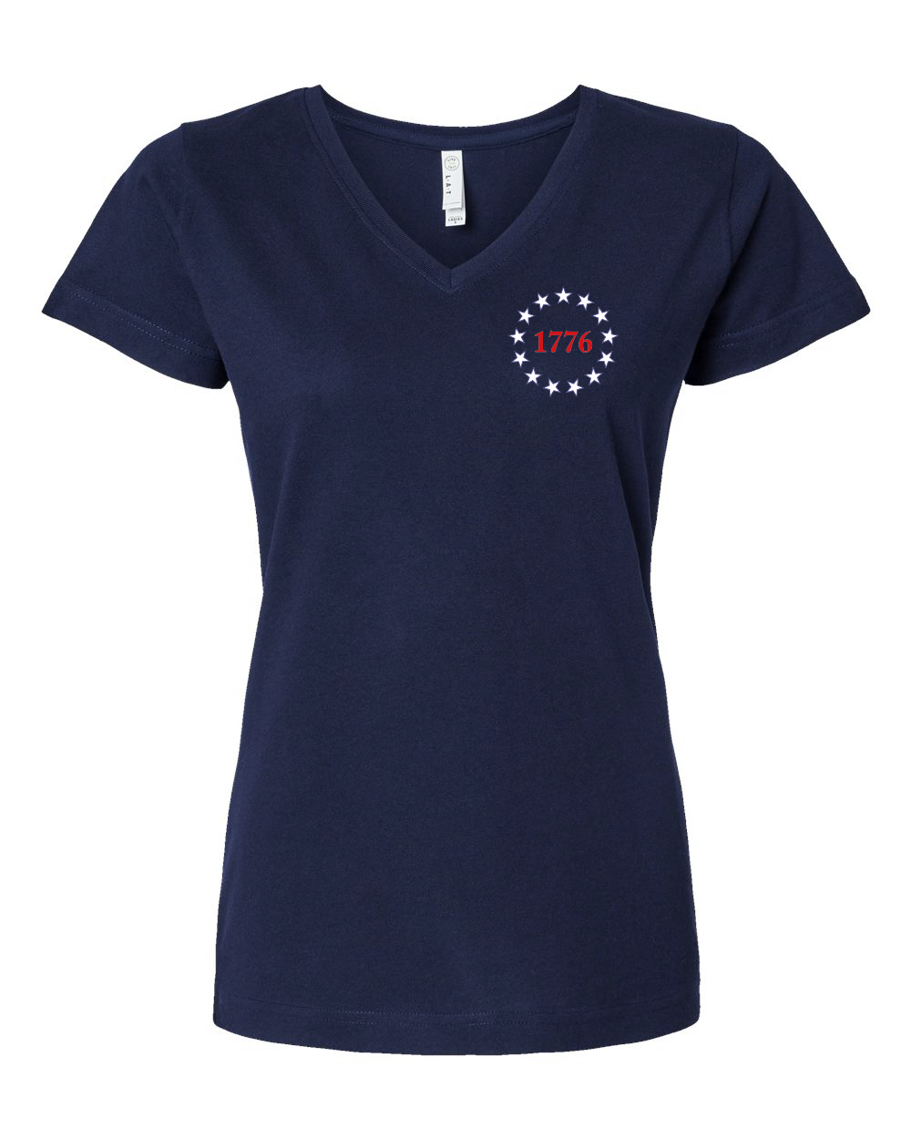 Caswell 250th Continental USA Women's V-Neck T-Shirt #3507 (Click to see all available colors)