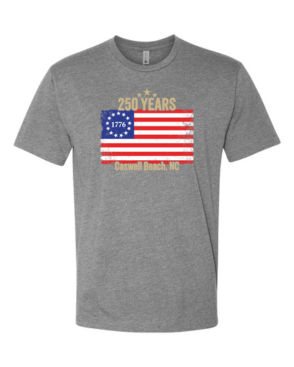 Caswell 250th USA Flag Unisex T-Shirt (Click to see all available colors) #6210