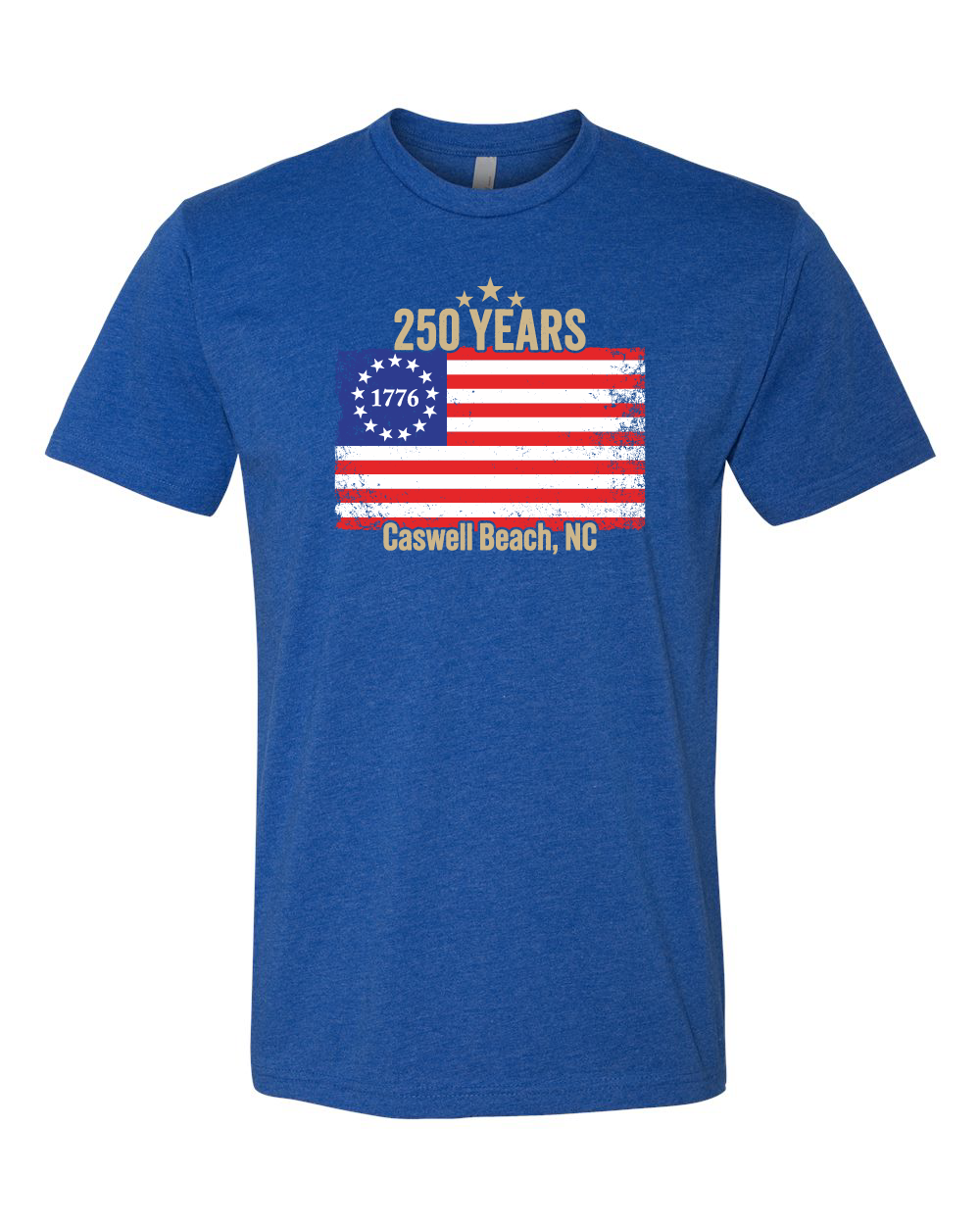 Caswell 250th USA Flag Unisex T-Shirt (Click to see all available colors) #6210