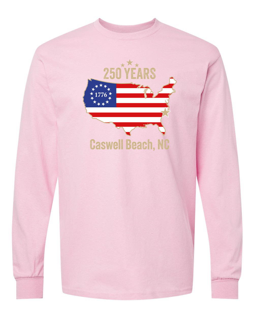 Caswell 250th Continental Unisex Heavy Cotton™ Long Sleeve T-Shirt - 5400 (Click to see all colors)