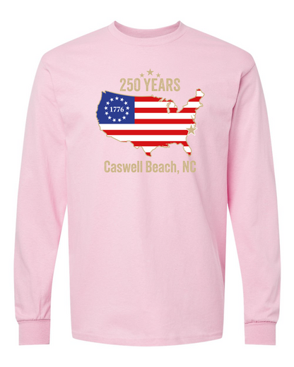 Caswell 250th Continental Unisex Heavy Cotton™ Long Sleeve T-Shirt - 5400 (Click to see all colors)