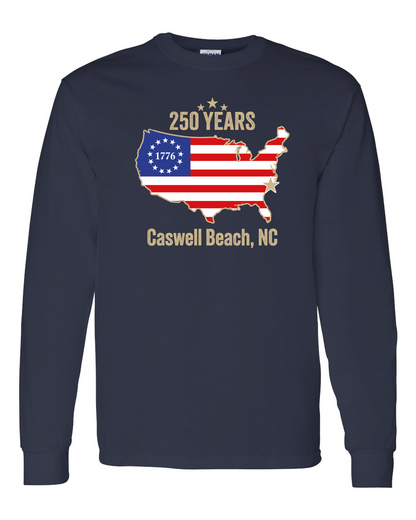 Caswell 250th Continental Unisex Heavy Cotton™ Long Sleeve T-Shirt - 5400 (Click to see all colors)