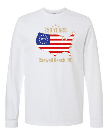 Caswell 250th Continental Unisex Heavy Cotton™ Long Sleeve T-Shirt - 5400 (Click to see all colors)