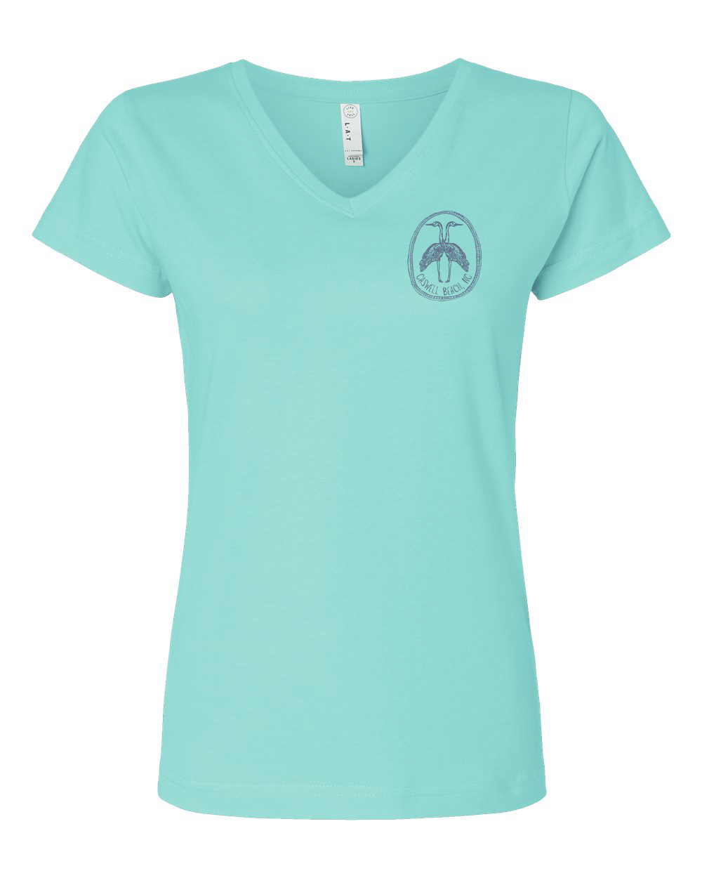 Caswell Cranes Women's V-Neck T-Shirt #3507 (Click to see all available colors)