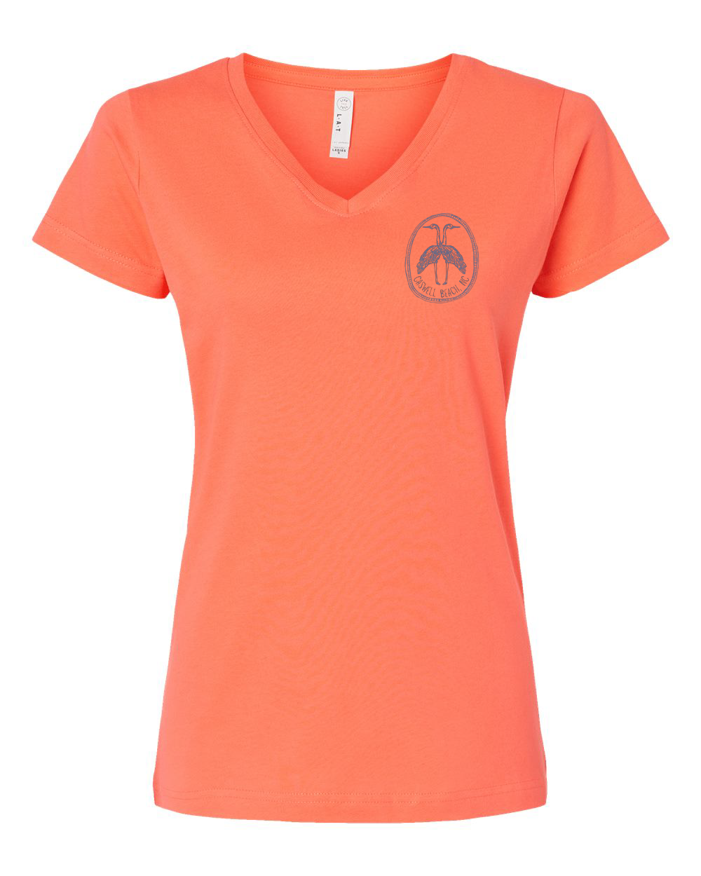 Caswell Cranes Women's V-Neck T-Shirt #3507 (Click to see all available colors)