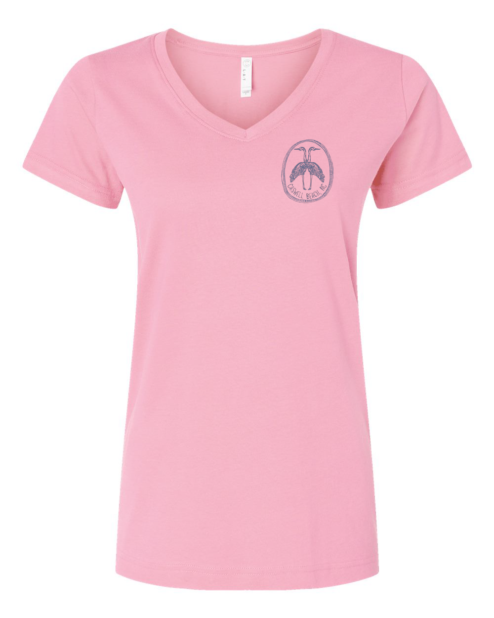 Caswell Cranes Women's V-Neck T-Shirt #3507 (Click to see all available colors)