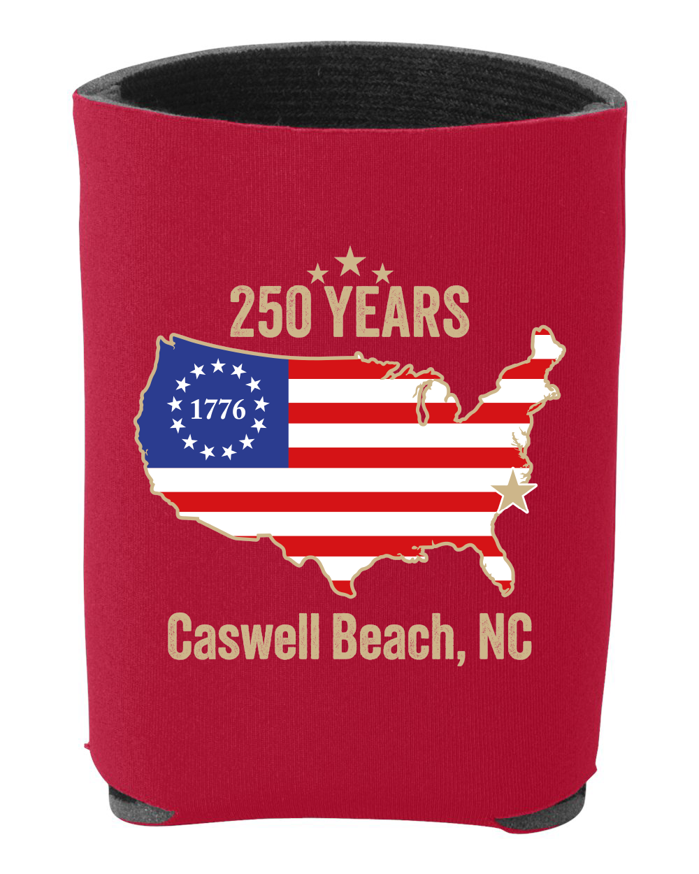 Caswell 250th Continental USA Premium Foam Can Cooler (Click for more colors)
