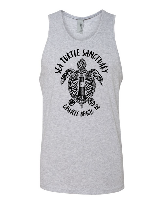Caswell Turtle Lighthouse Men's Cotton Muscle Tank - 3633(Click for more colors)