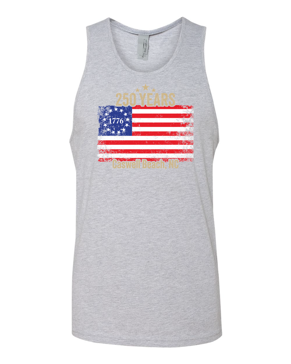 Caswell 250th USA Flag Men's Cotton Muscle Tank - 3633(Click for more colors)