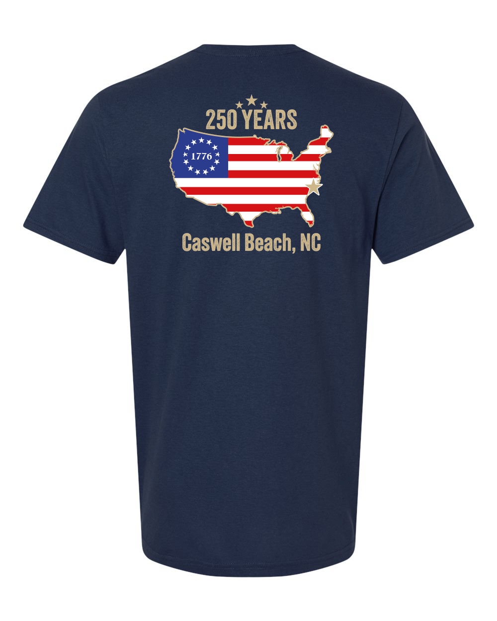 Caswell 250th Continental USA Unisex T-Shirt (Click to see all available colors) #6210